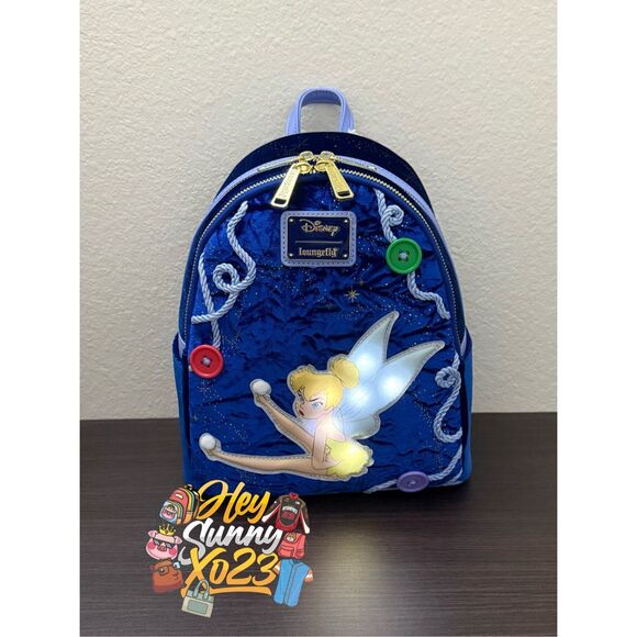 Loungefly Disney Peter Pan Tinker Bell Buttons Light-Up Mini Backpack main image 4